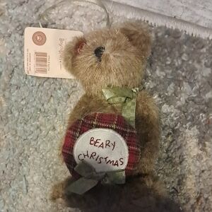 Boyds Bears Holiday Ornament with Red and Green Accents